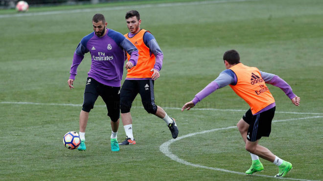 Sesión de entrenamiento de Karim Benzema