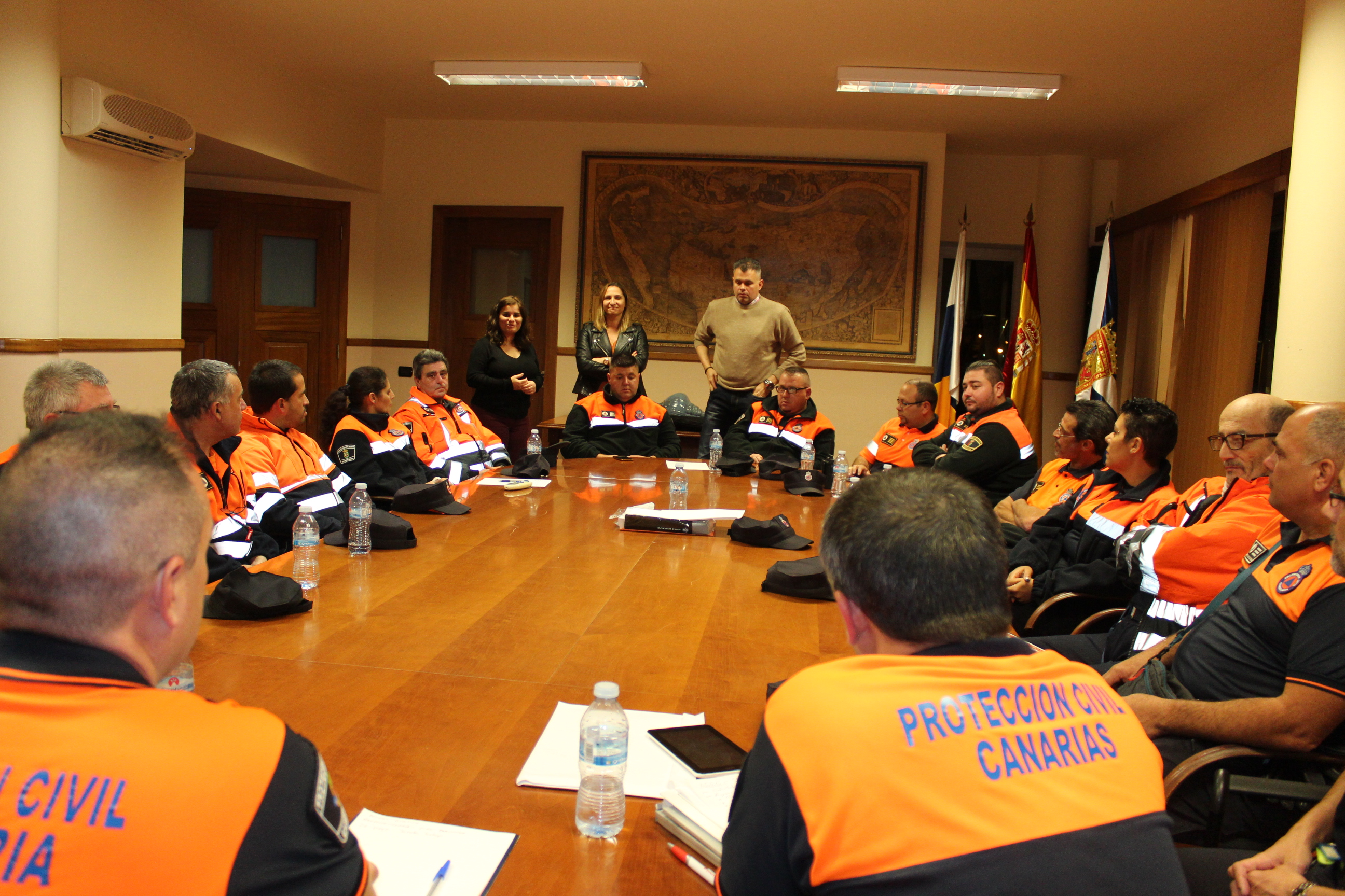 Reunión de jefes de Protección Civil en Candelaria