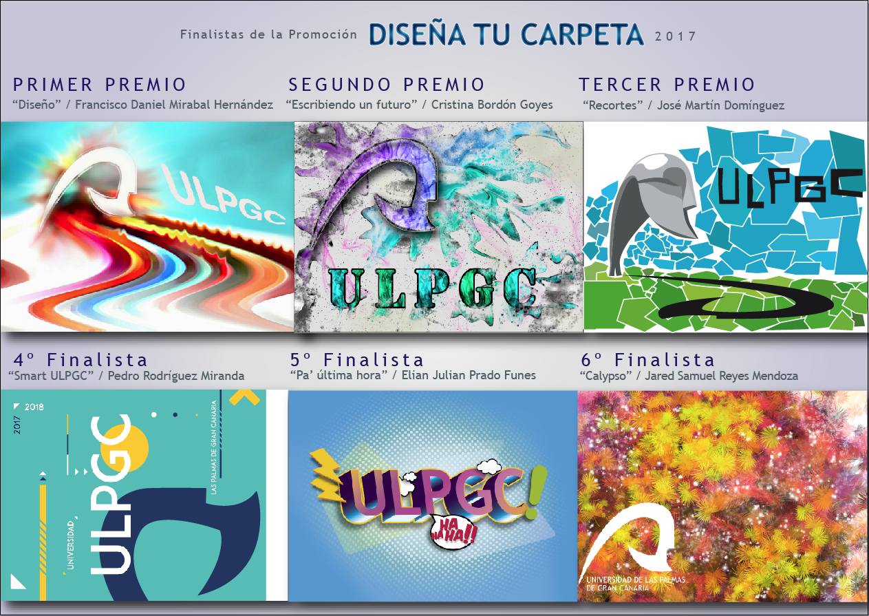 Trabajos finalistas del Premio "Diseña tu Carpeta" de la ULPGC