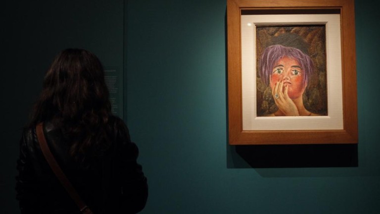 Cuadro en la Exposición de Frida Kahlo