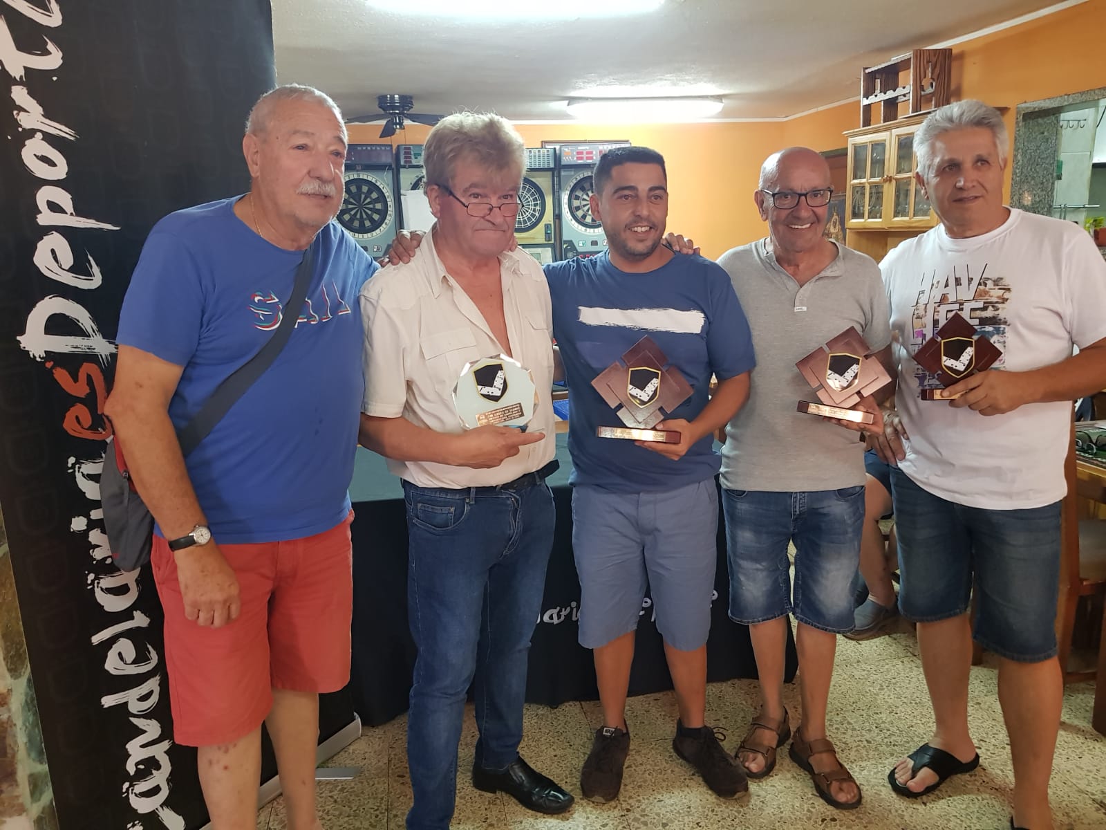 ganadores del torneo de dominó de Candelaria