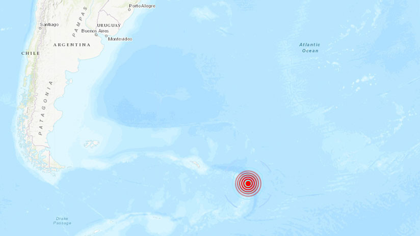 Mapa de Argentina señalando el sismo