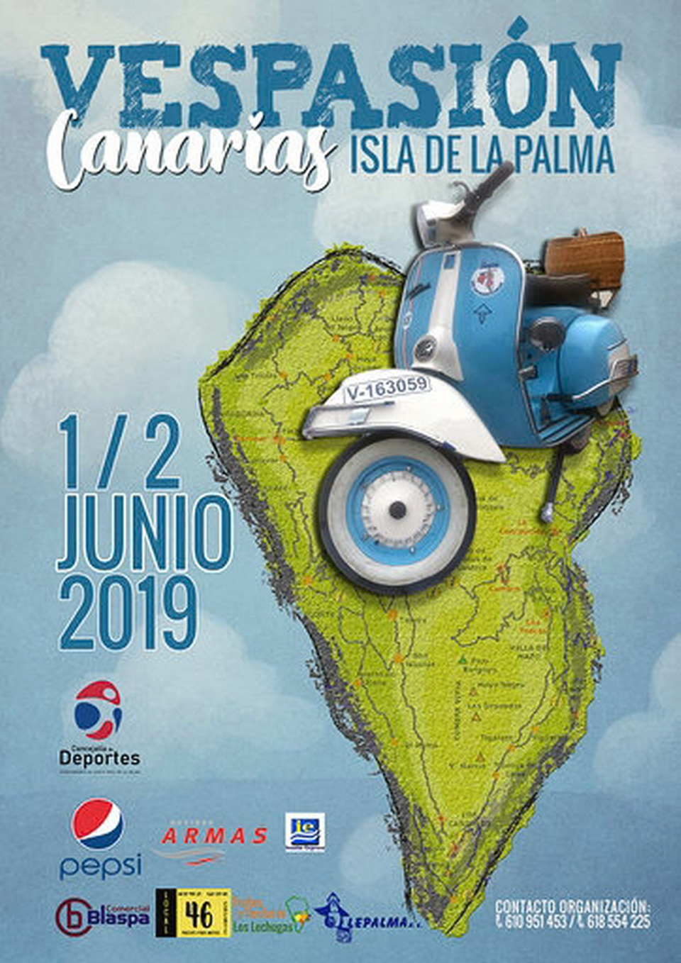 Cartel de "Vespasión Canarias 2019"