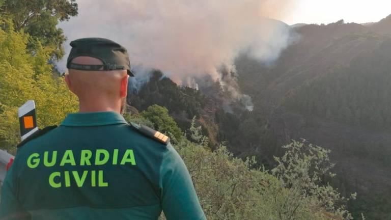 Guardia Civil en el Incendio forestal de Gran Canaria