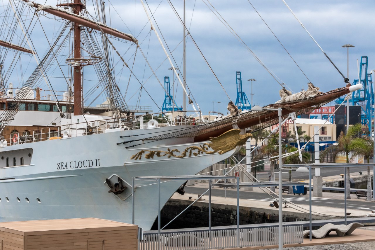 Sea Cloud y el Sea Cloud II. Muelle de Santa Catalina. Gran Canaria