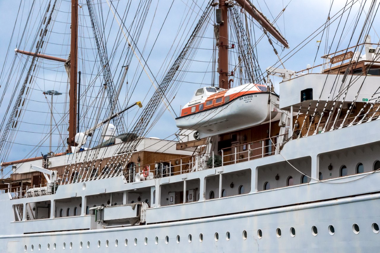 Sea Cloud y el Sea Cloud II. Muelle de Santa Catalina. Gran Canaria