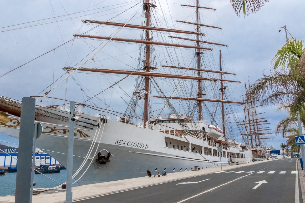 Sea Cloud y el Sea Cloud II. Muelle de Santa Catalina. Gran Canaria