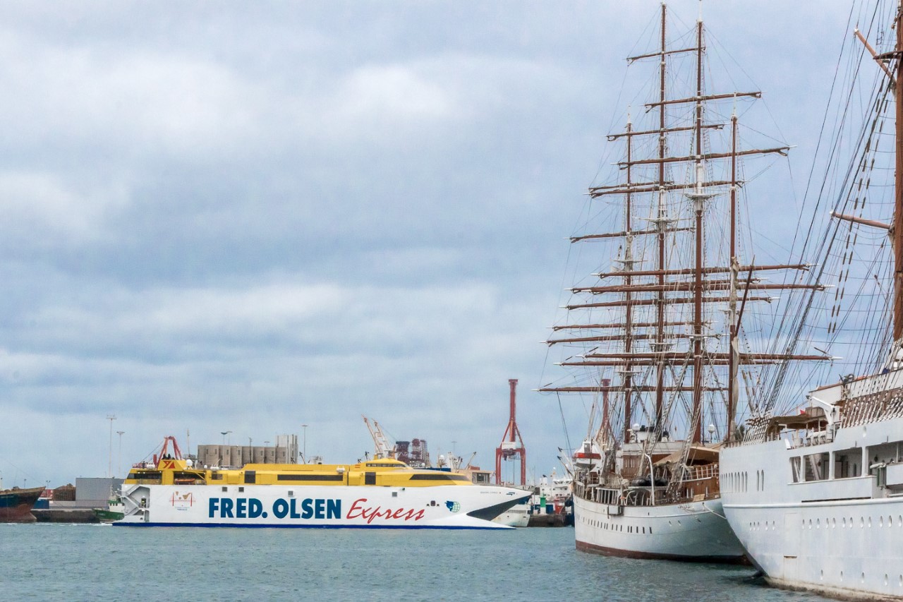 Sea Cloud y el Sea Cloud II. Muelle de Santa Catalina. Gran Canaria