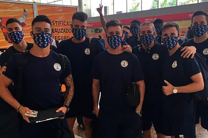 Jugadores del C.D. Marino. Fútbol. Tenerife