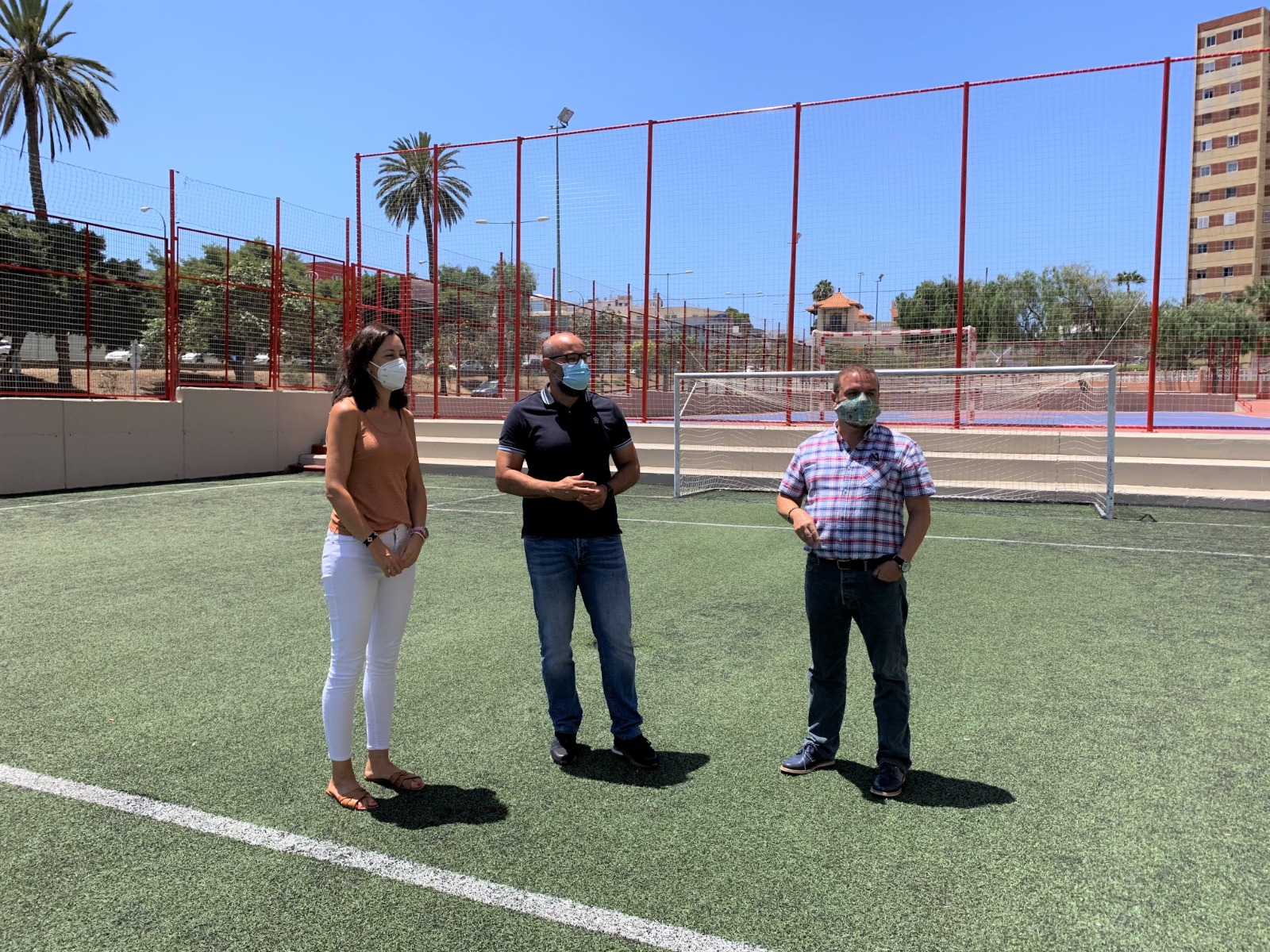 Renovación de las pistas polideportivas de Cruz de Piedra. Las Palmas de Gran Canaria