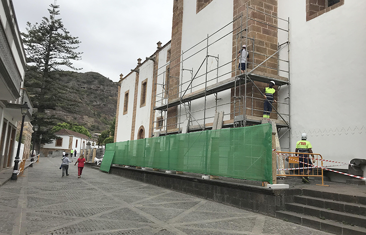Obras de la Basílica del Pino en Teror. Gran Canaria