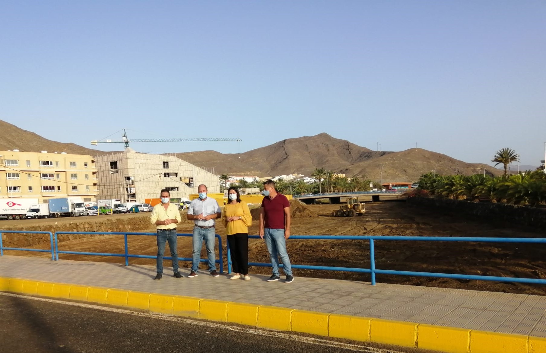 Obras de acondicionamiento del cauce del barranco de Gran Tarajal, Tuineje. Fuerteventura