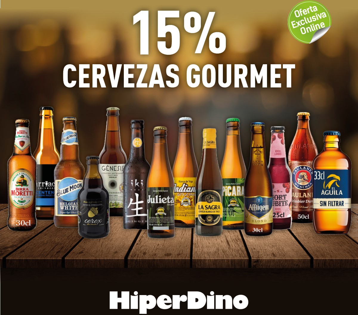 Cervezas gourmet de HiperDino