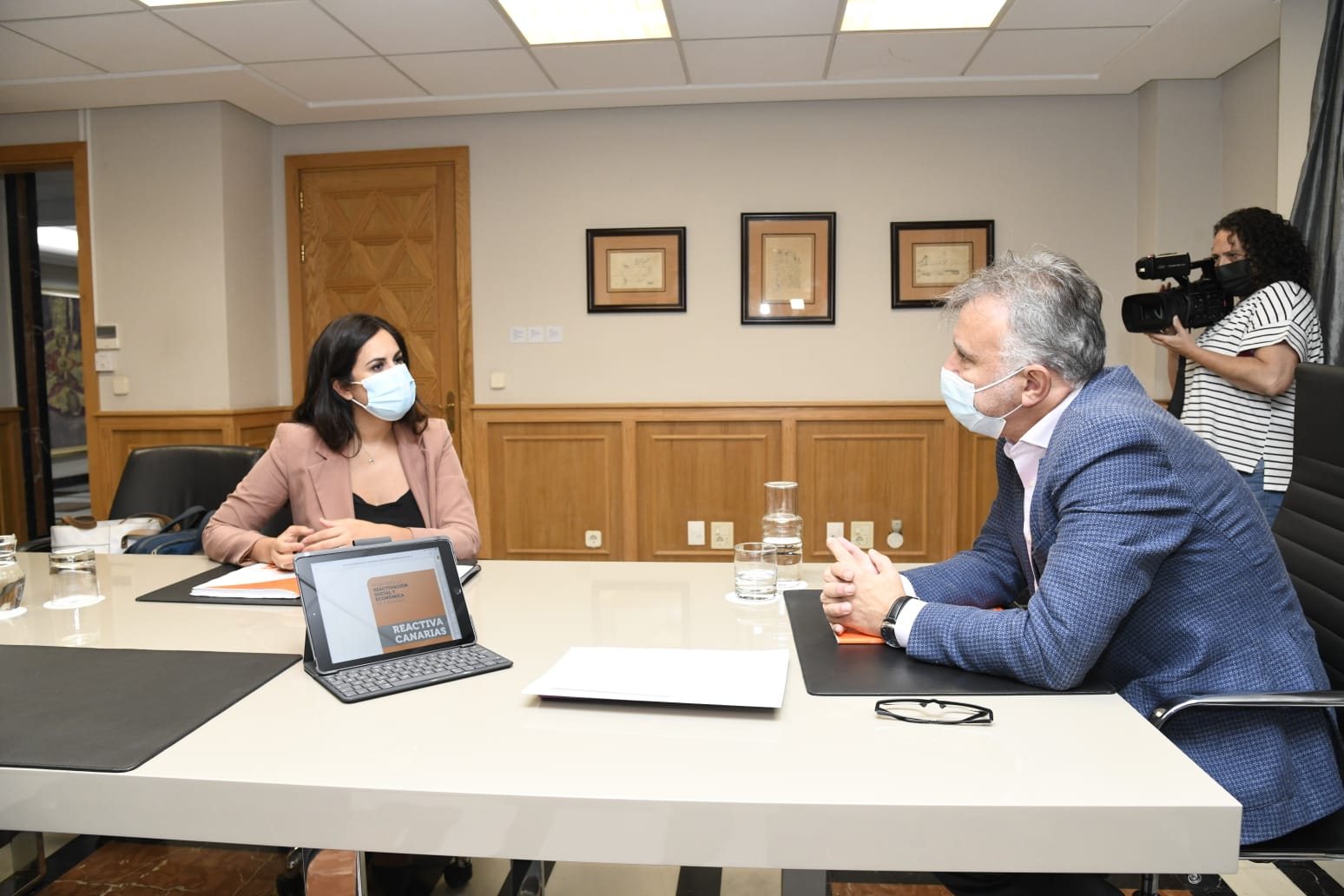 Vidina Espino reunida con Ángel Víctor Torres, presidente del Gobierno de Canarias