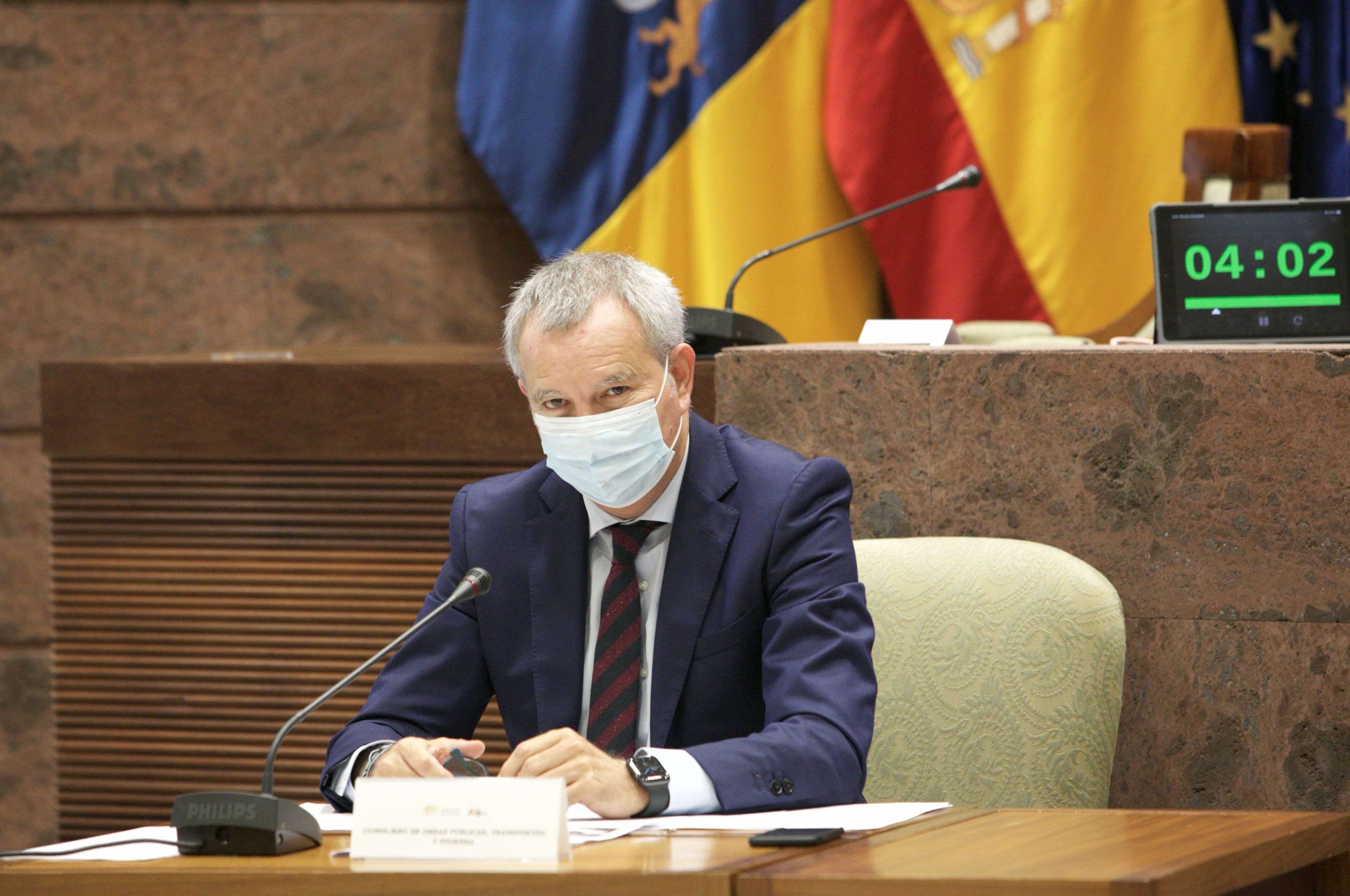 Sebastián Franquis en el Parlamento de Canarias