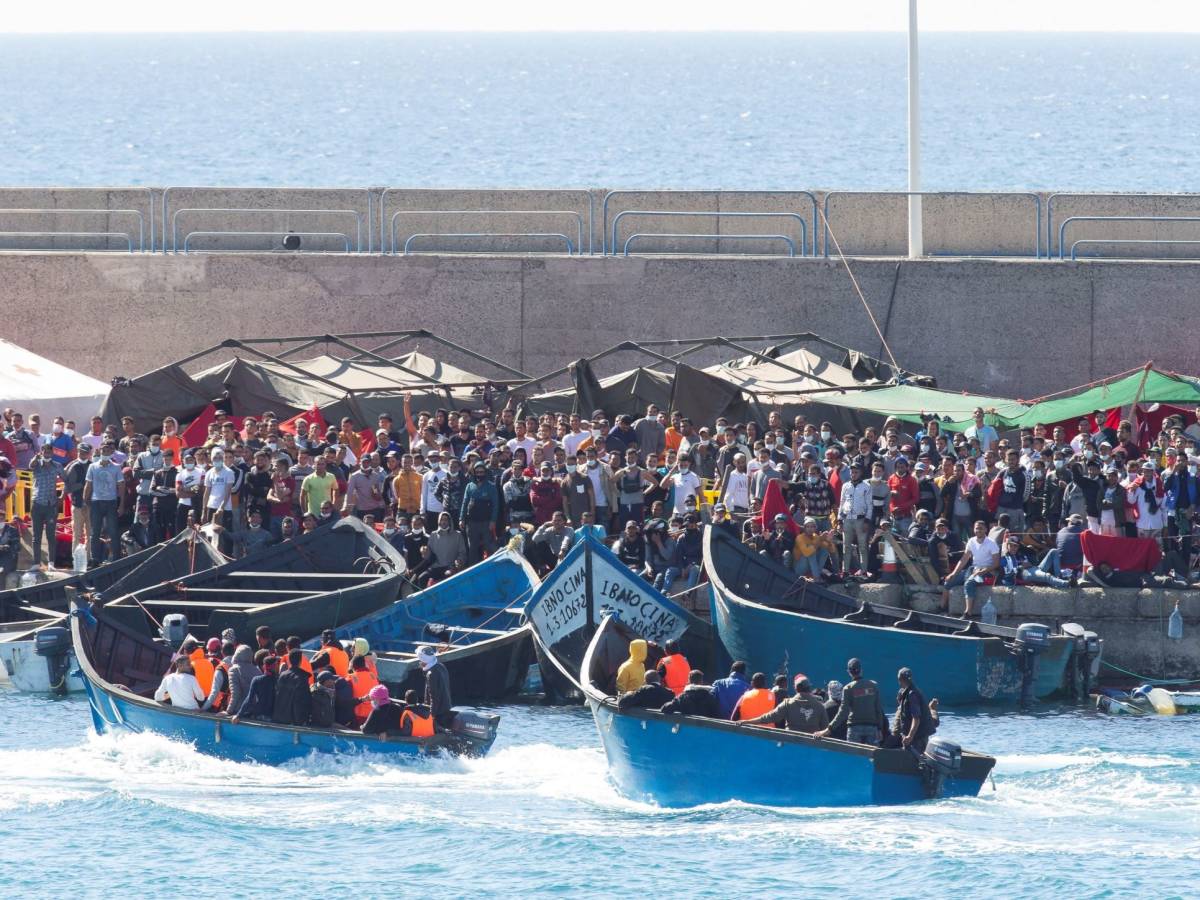 Inmigrantes en Arguineguín. Gran Canaria