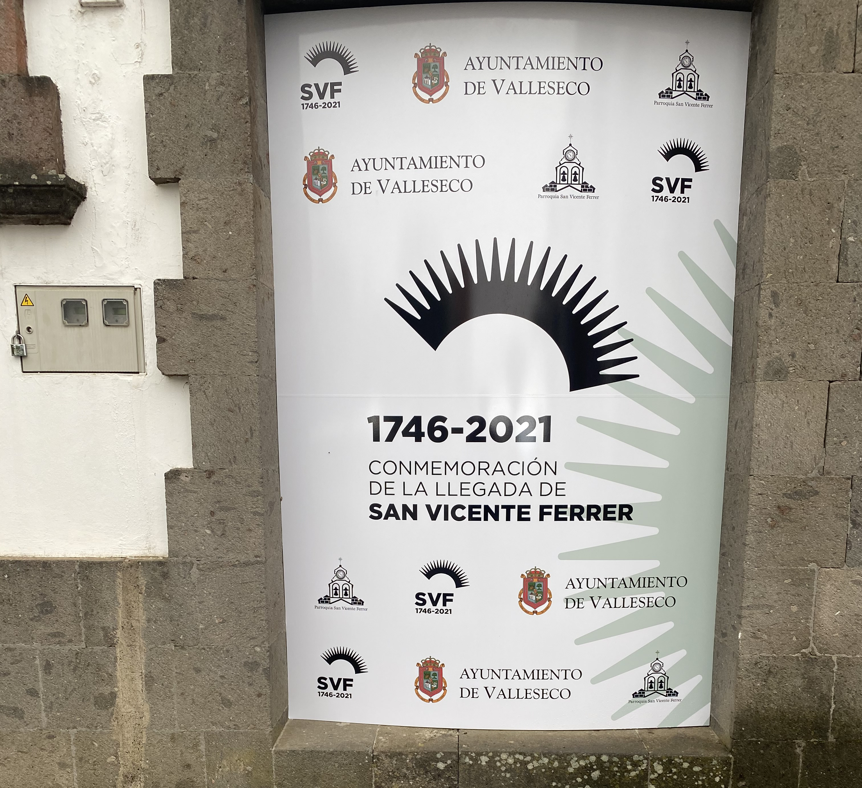 Carteles conmemorativos de la llegada de San Vicente Ferrer a Valleseco (Gran Canaria) / CanariasNoticias.es
