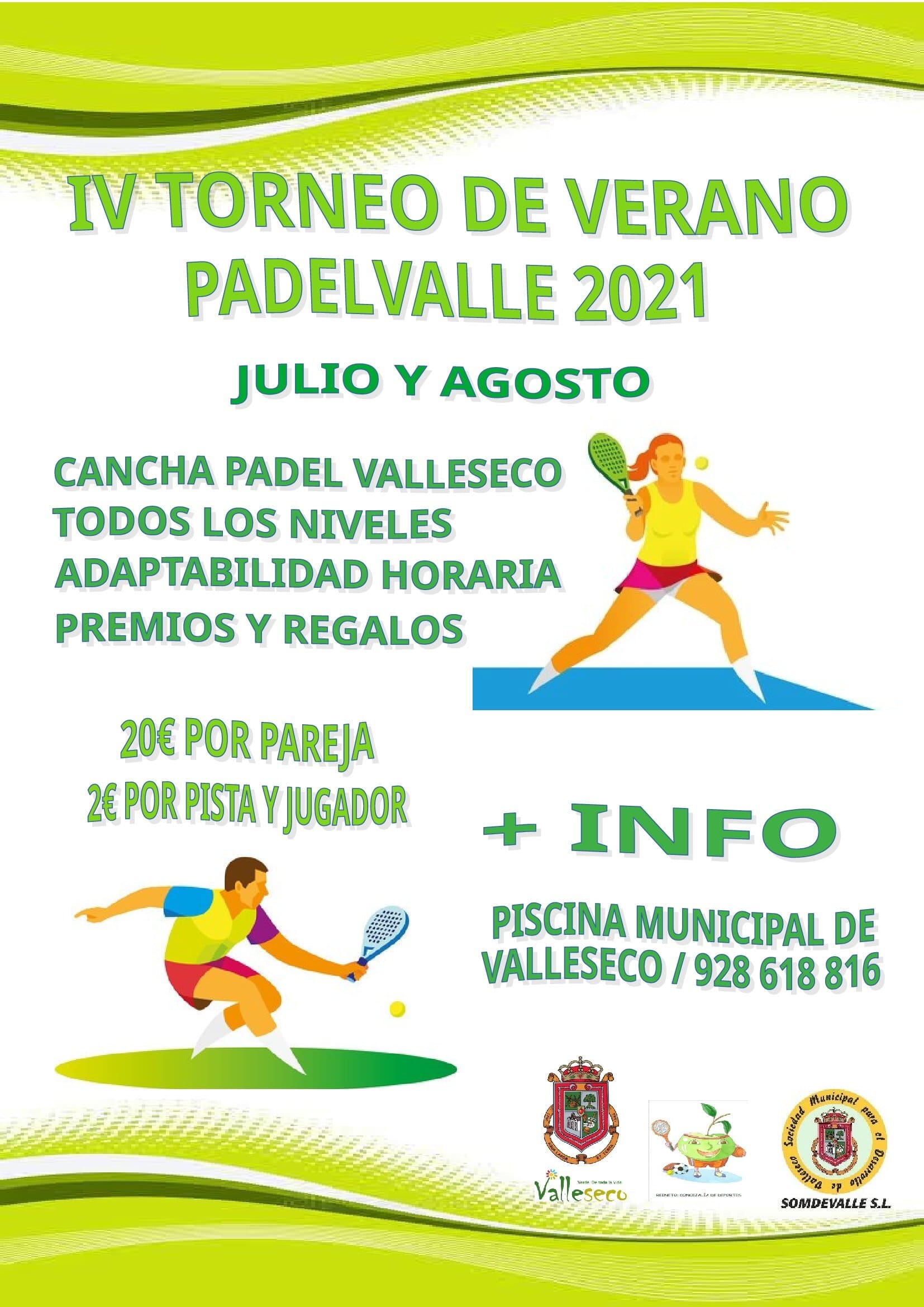 Valleseco abre la inscripción para la IV Liga de verano Pádel Valle