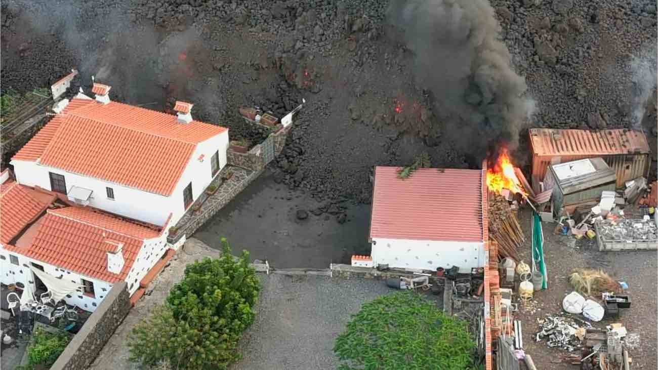 Colada de lava del volcán de La Palma 