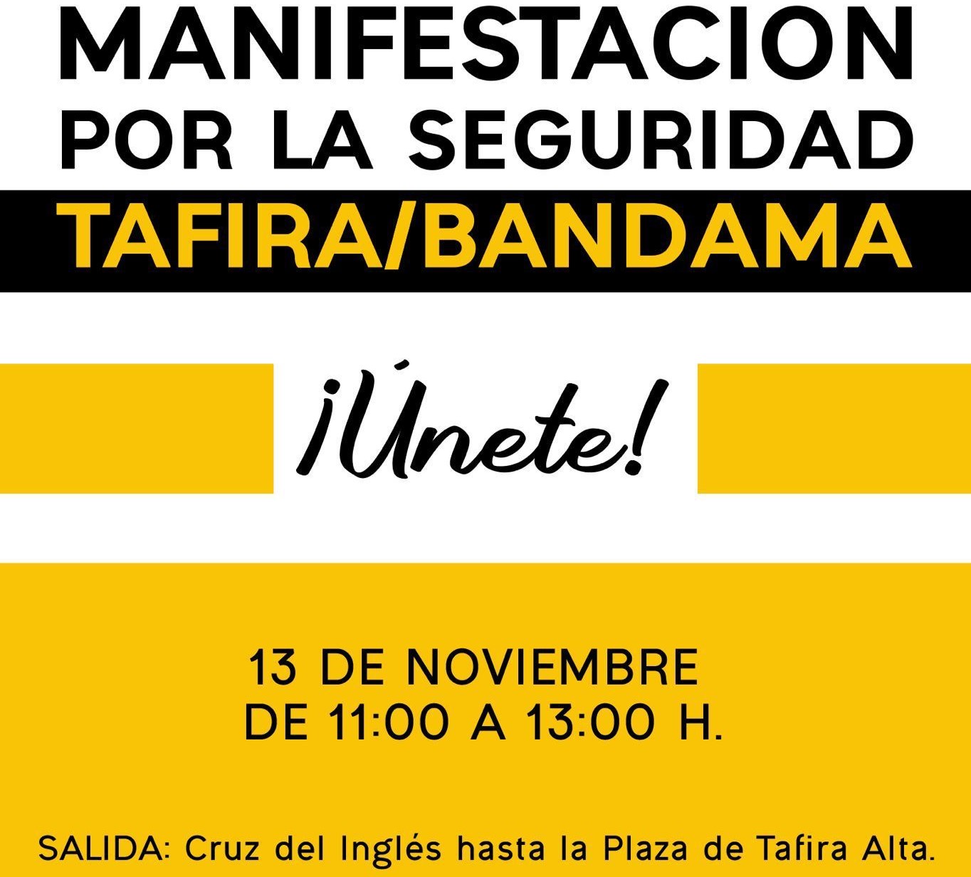 Manifestación por la seguridad de Tafira/Bandama