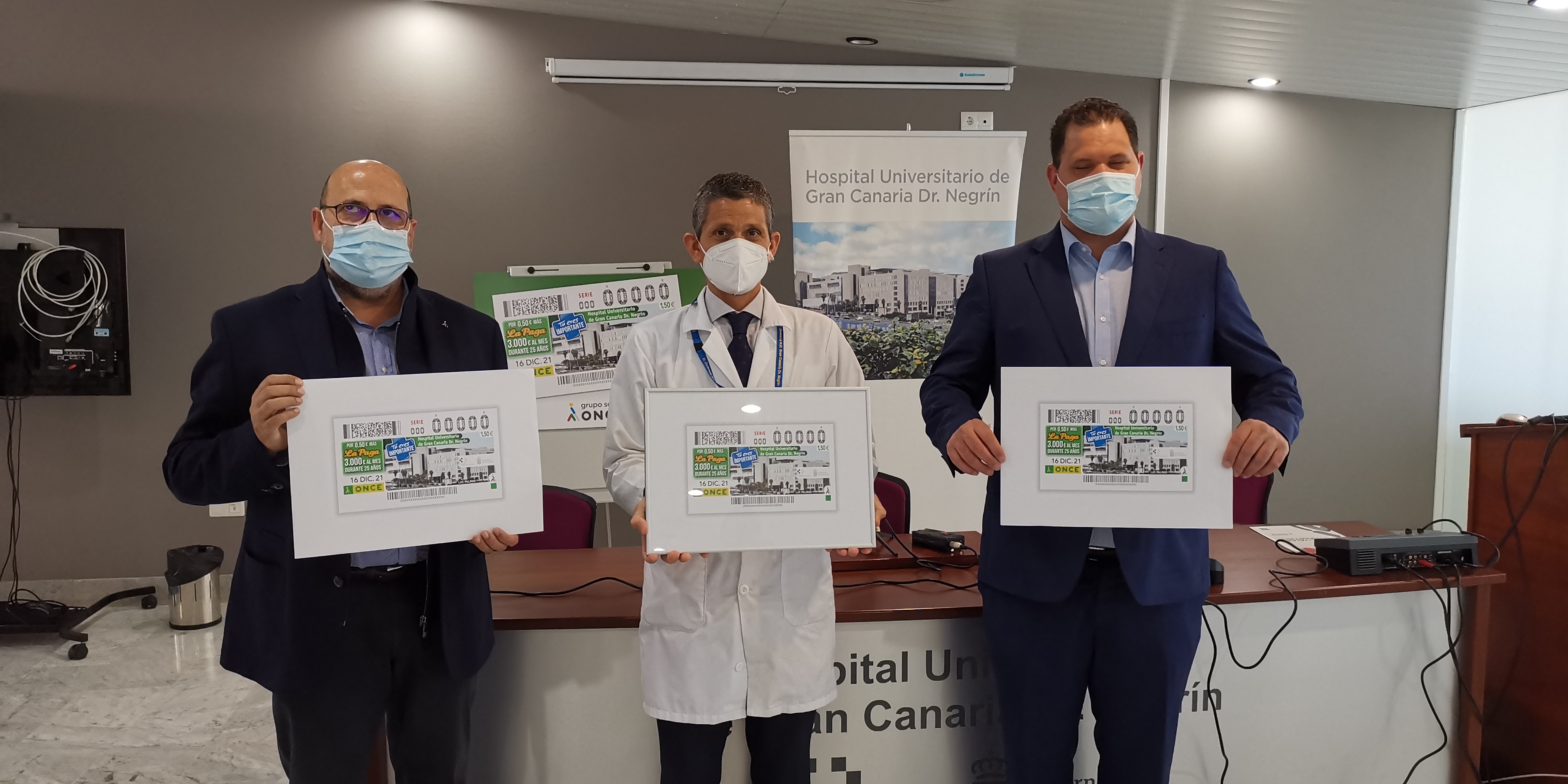 El cupón de la ONCE homenajea al personal del Hospital Universitario de Gran Canaria Doctor Negrín