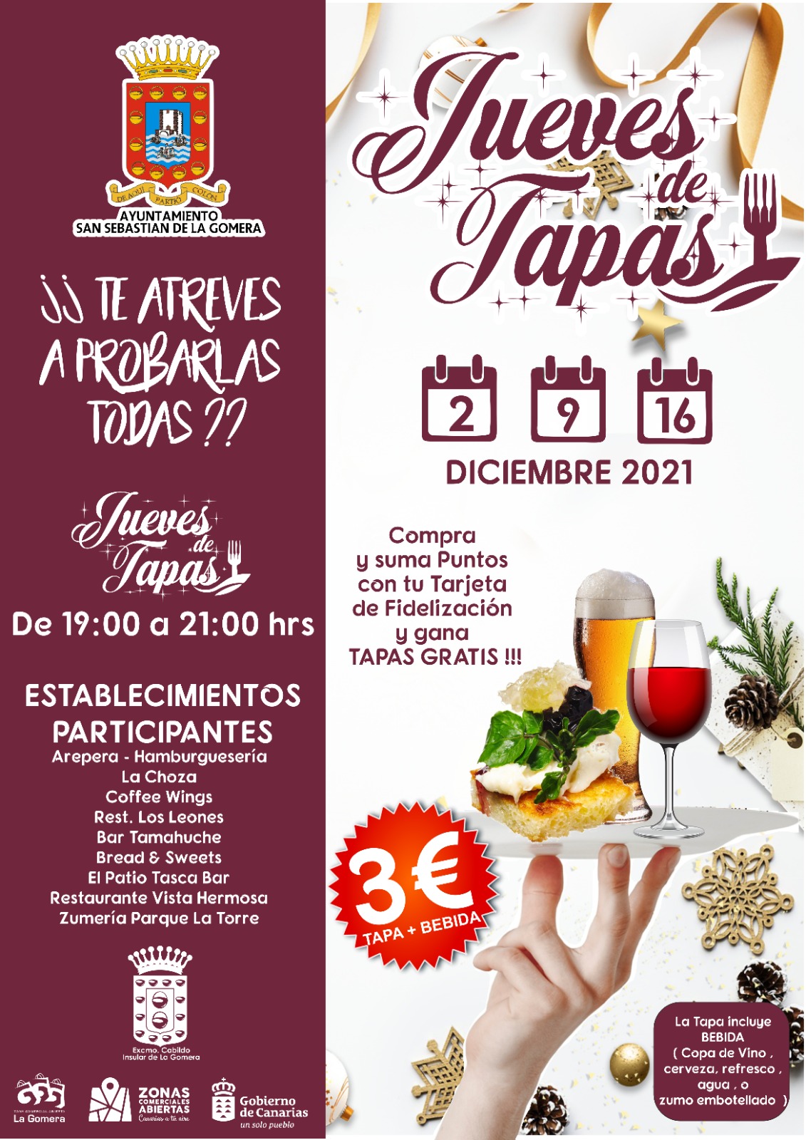 ‘Jueves de Tapas’ de San Sebastián de La Gomera