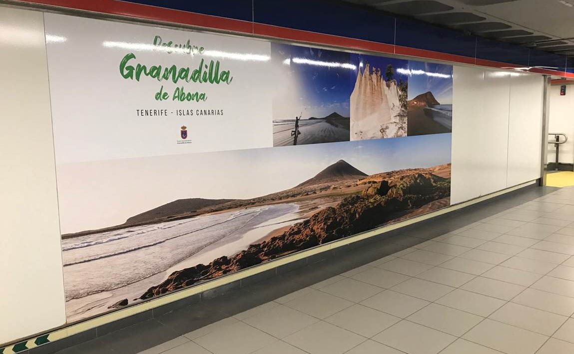 Promoción de Granadilla de Abona en la estación de Metro de Sol de Madrid / CanariasNoticias.es