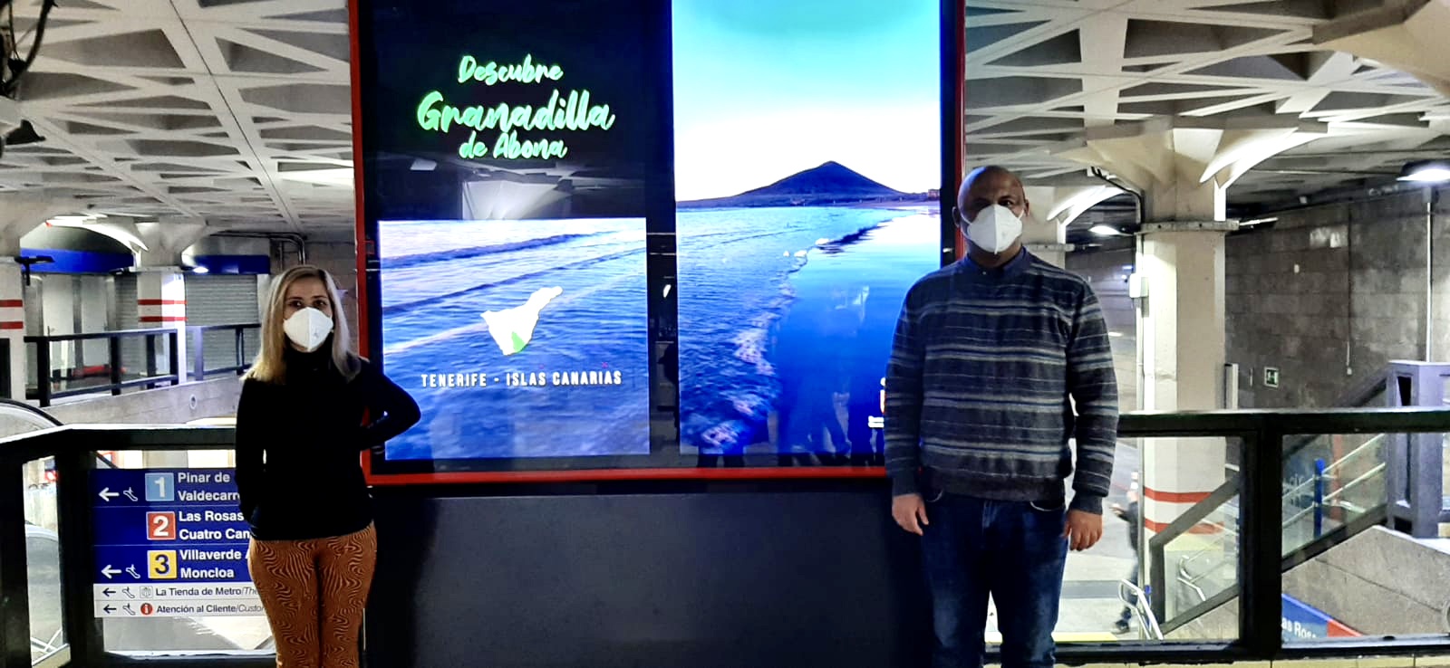 Promoción de Granadilla de Abona en la estación de Metro de Sol de Madrid / CanariasNoticias.es