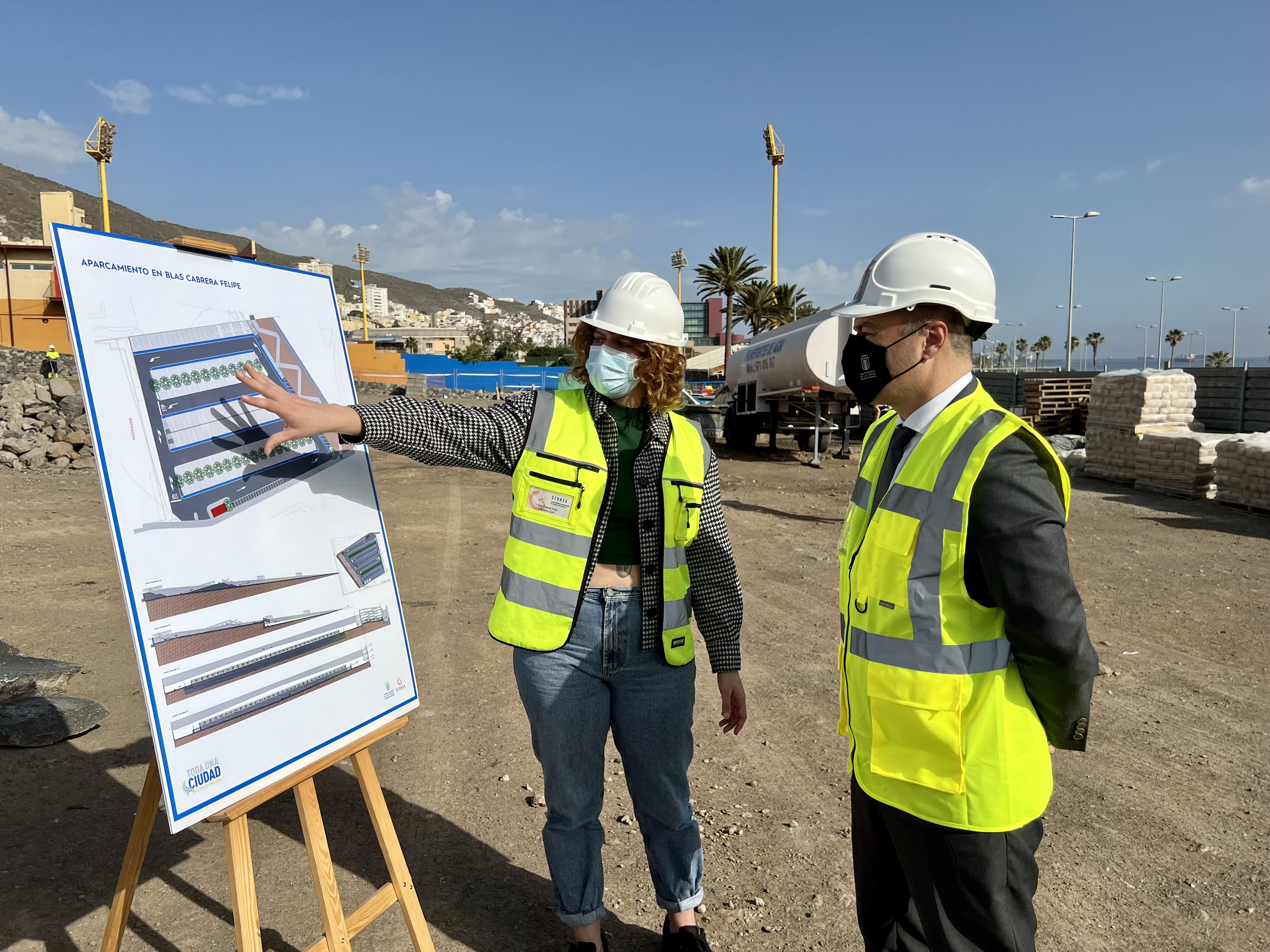 Obras del nuevo aparcamiento intermodal del Cono Sur en Las Palmas de Gran Canaria / CanariasNoticias.es