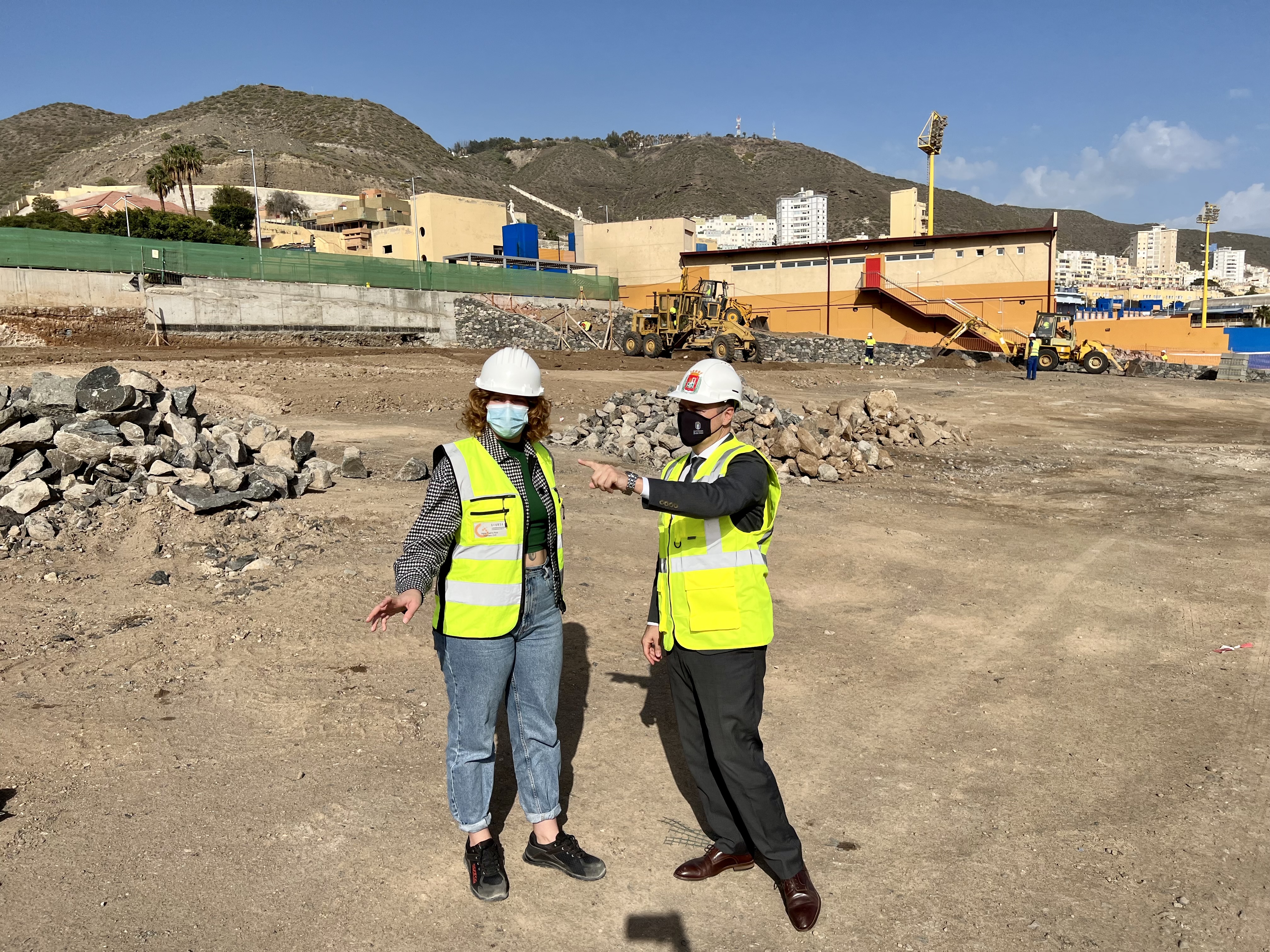 Obras del nuevo aparcamiento intermodal del Cono Sur en Las Palmas de Gran Canaria / CanariasNoticias.es