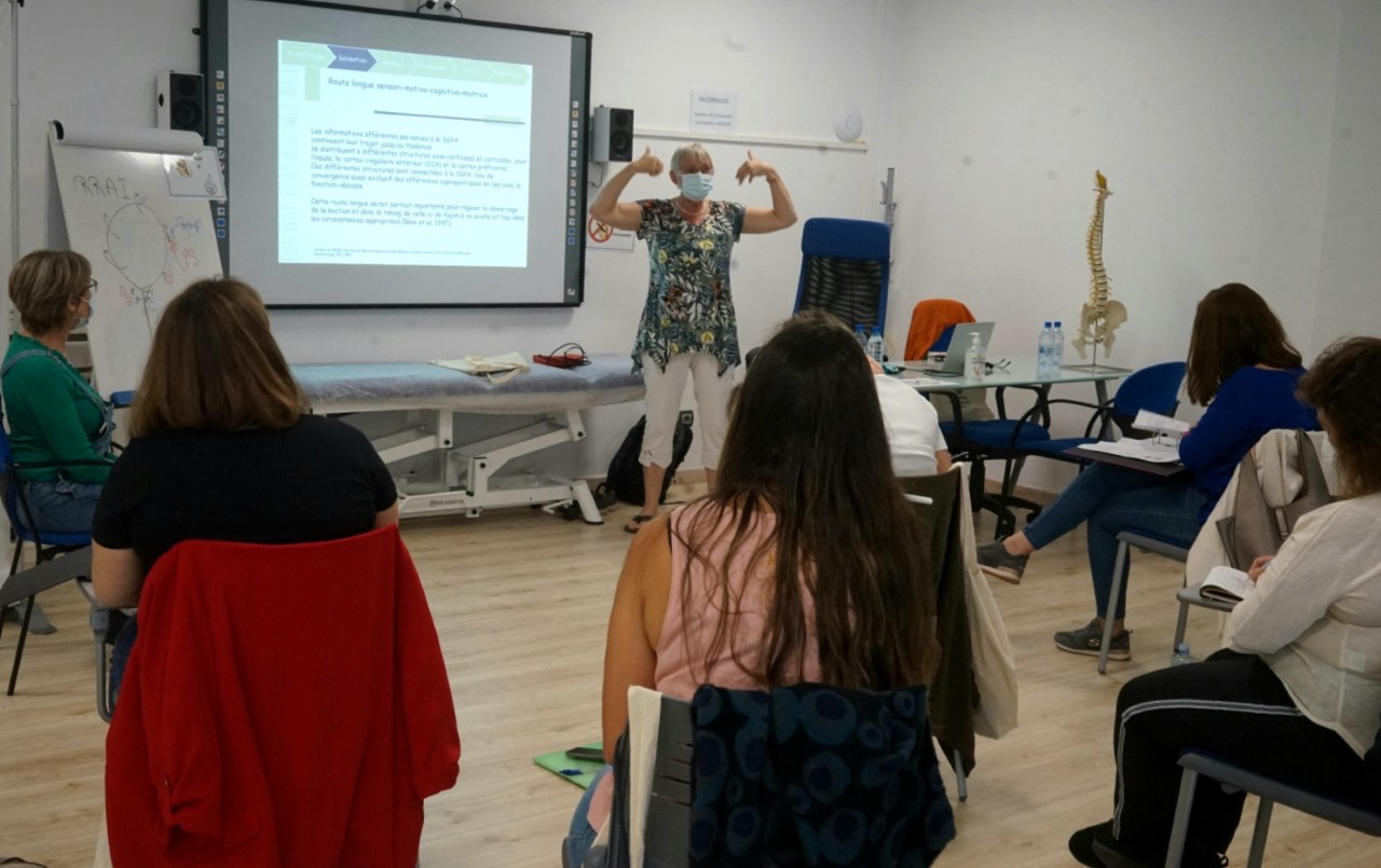 Els Bakke en la sede del Colegio Oficial de Fisioterapeutas de Canarias