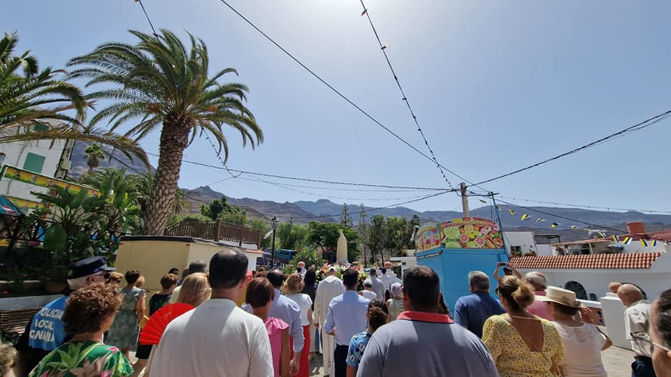Procesión de la Virgen de Fátima de Veneguera en Mogán (Gran Canaria) / CanariasNoticlas.es