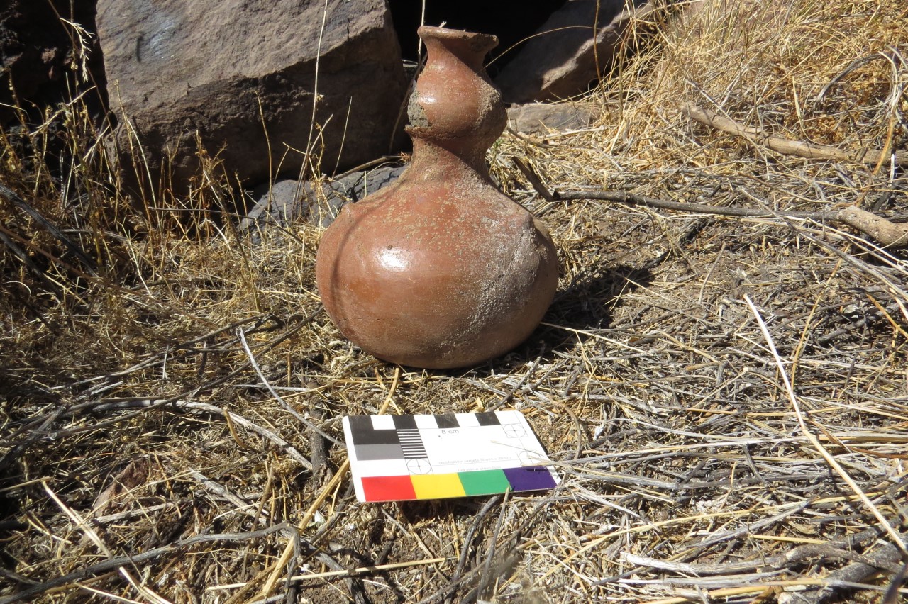 Pieza arqueológica de cerámica hallada en el Barranco de Mogán/ canariasnoticias.es 