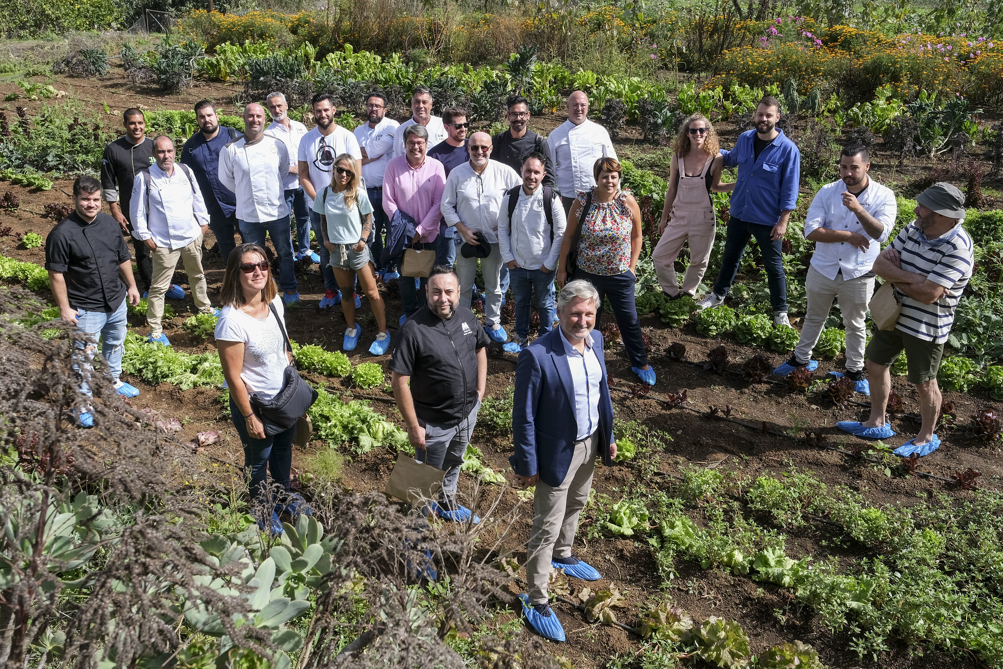 Visita a una ecohuerta para acercar a cocineros y productores de Gran Canaria