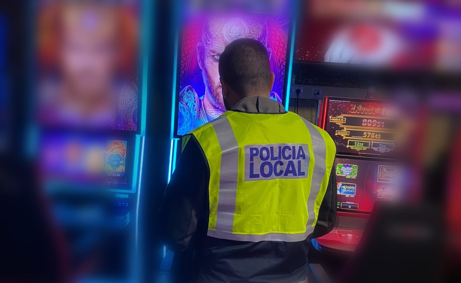 Control de Policía Local de Las Palmas de Gran Canaria en locales de apuestas