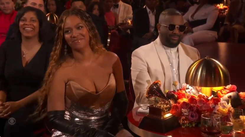 Beyoncé en la entrega de los premios Grammy