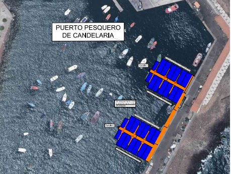 Pantalanes en el Muelle pesquero de Candelaria / CanariasNoticias.es 
