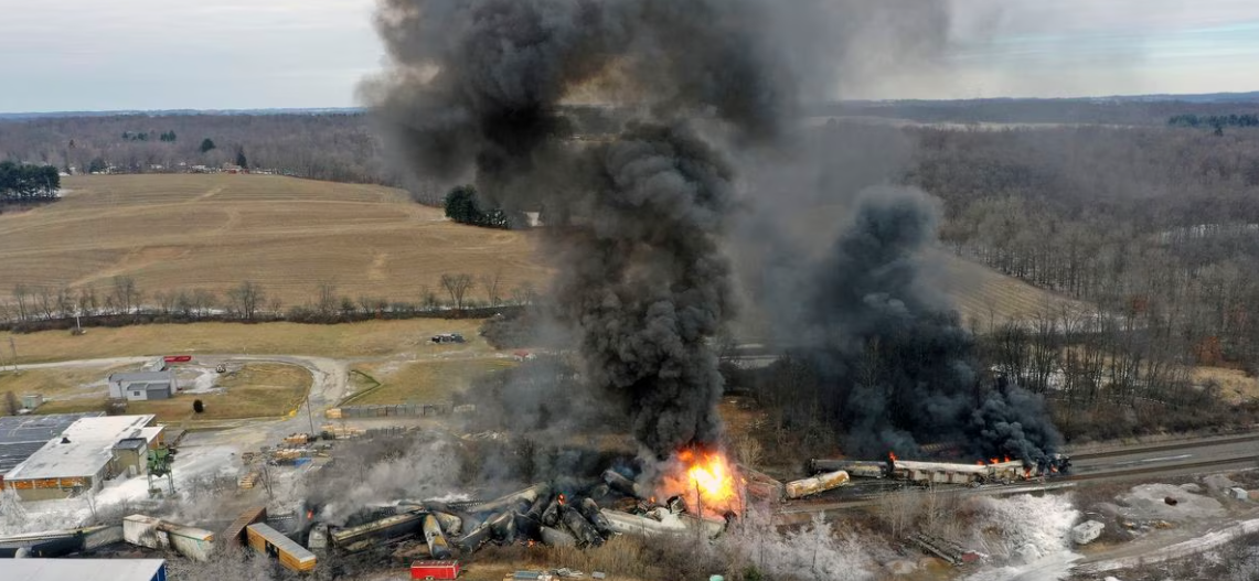 Descarrilamiento del tren en Ohio