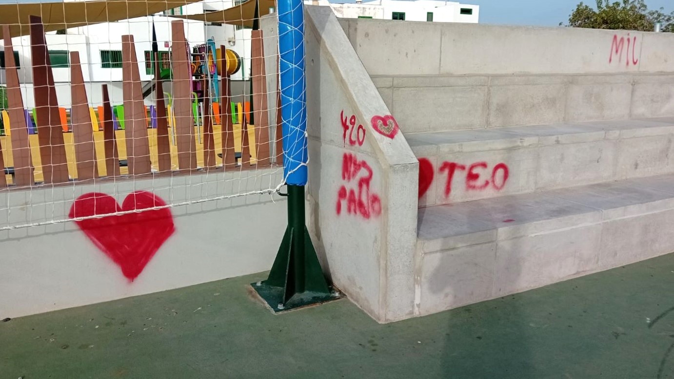Vandalismo en la cancha de Playa Blanca / CanariasNoticias.es 