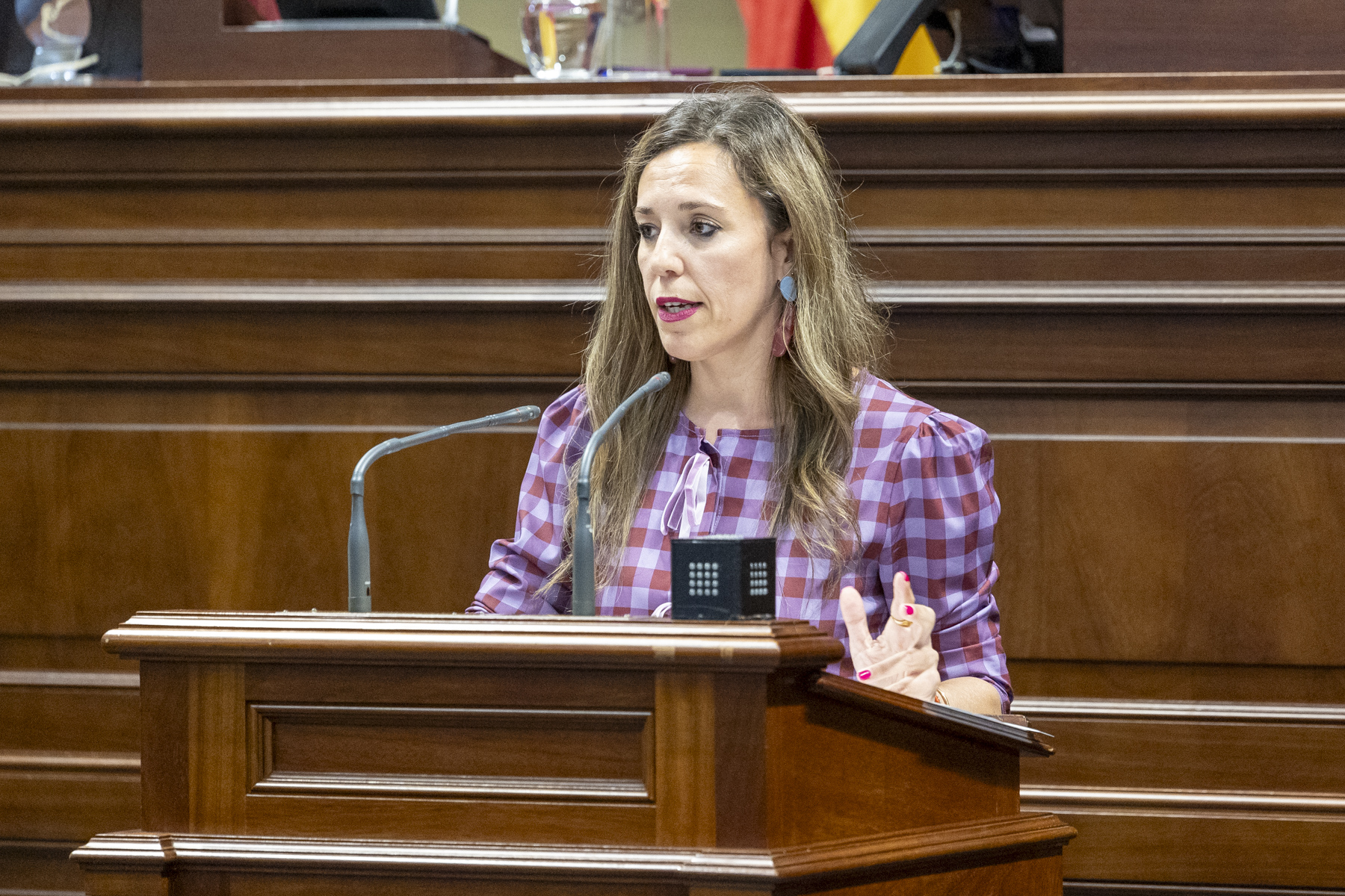 Jessica de León en el Parlamento de Canarias/ canariasnoticias.es