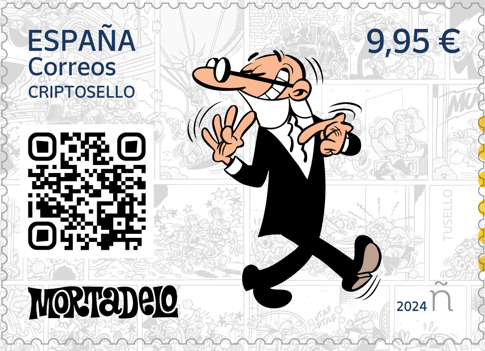 Primer criptosello de España está dedicado a Mortadelo 