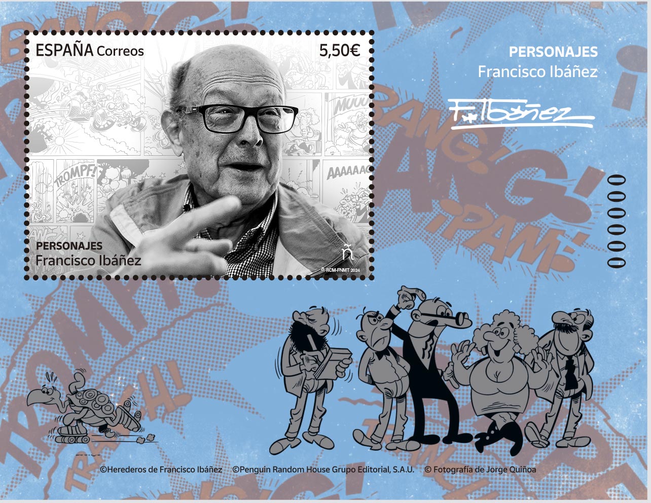 Primer criptosello de España está dedicado a Mortadelo 