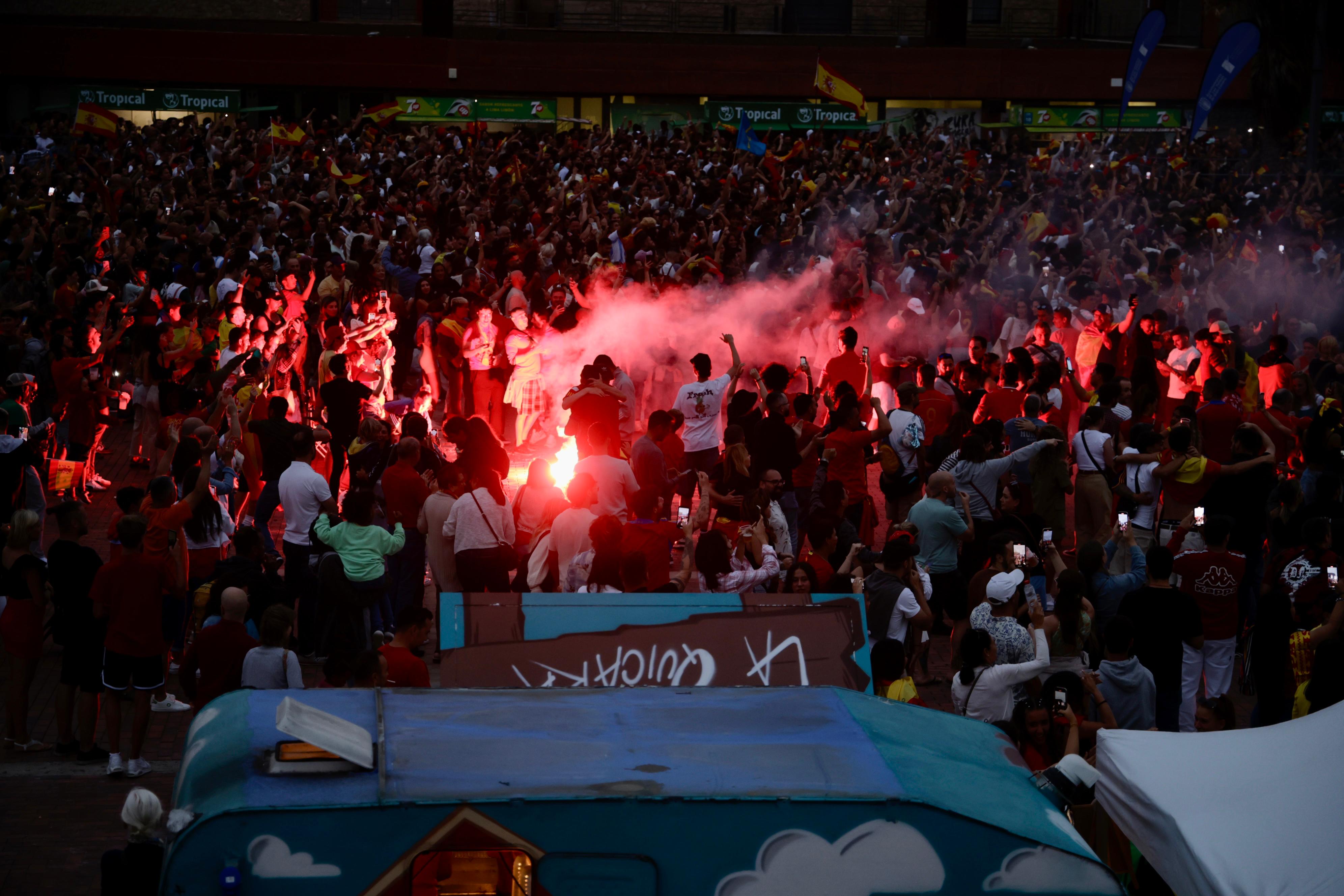 Final de la Eurocopa desde la Plaza de la Música