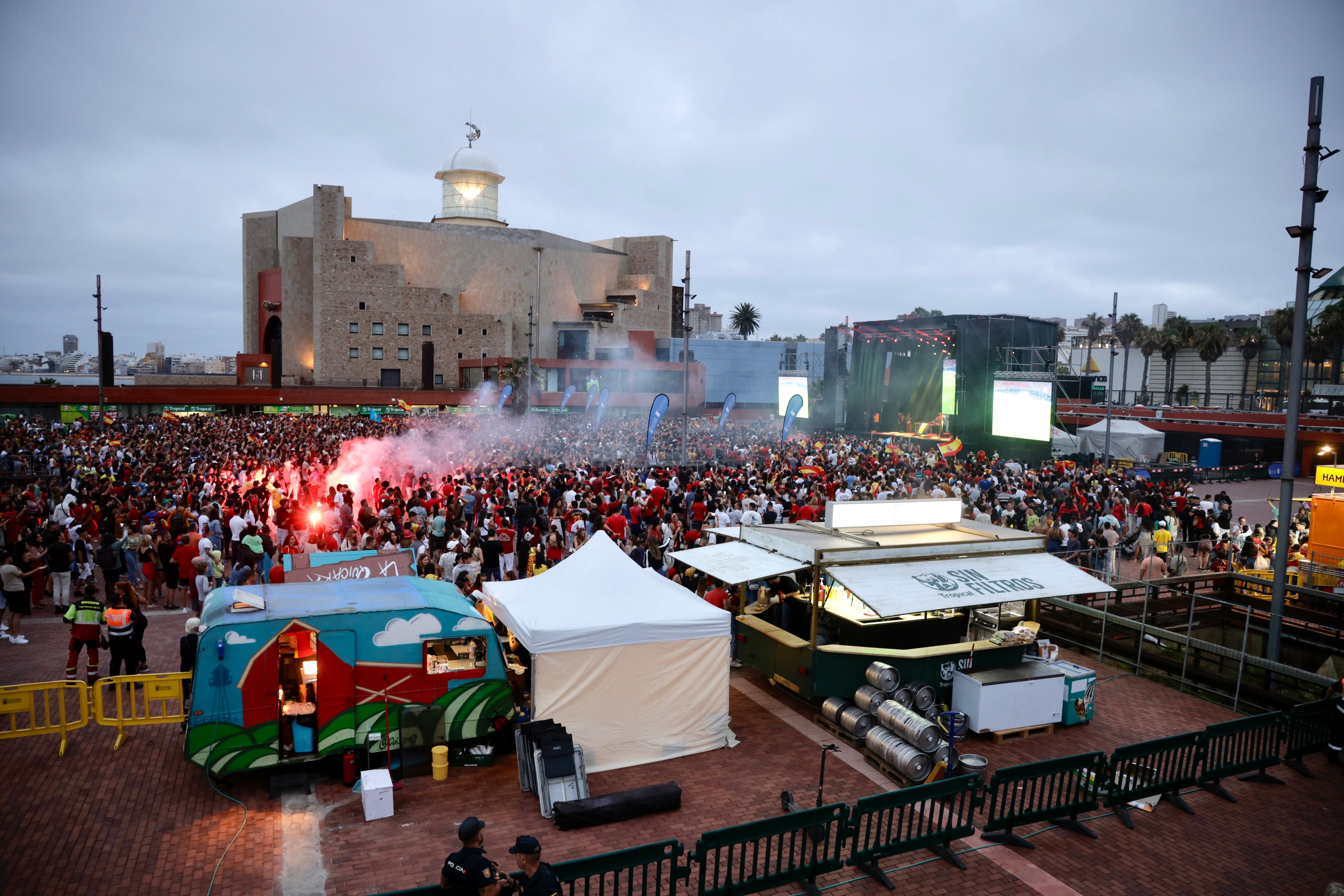 Final de la Eurocopa desde la Plaza de la Música