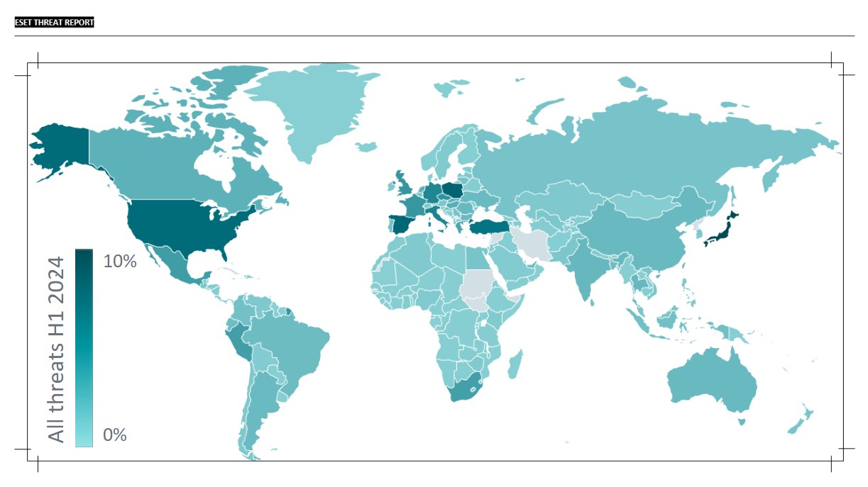 Países más afectados por las ciberamenazas/ canariasnoticias.es