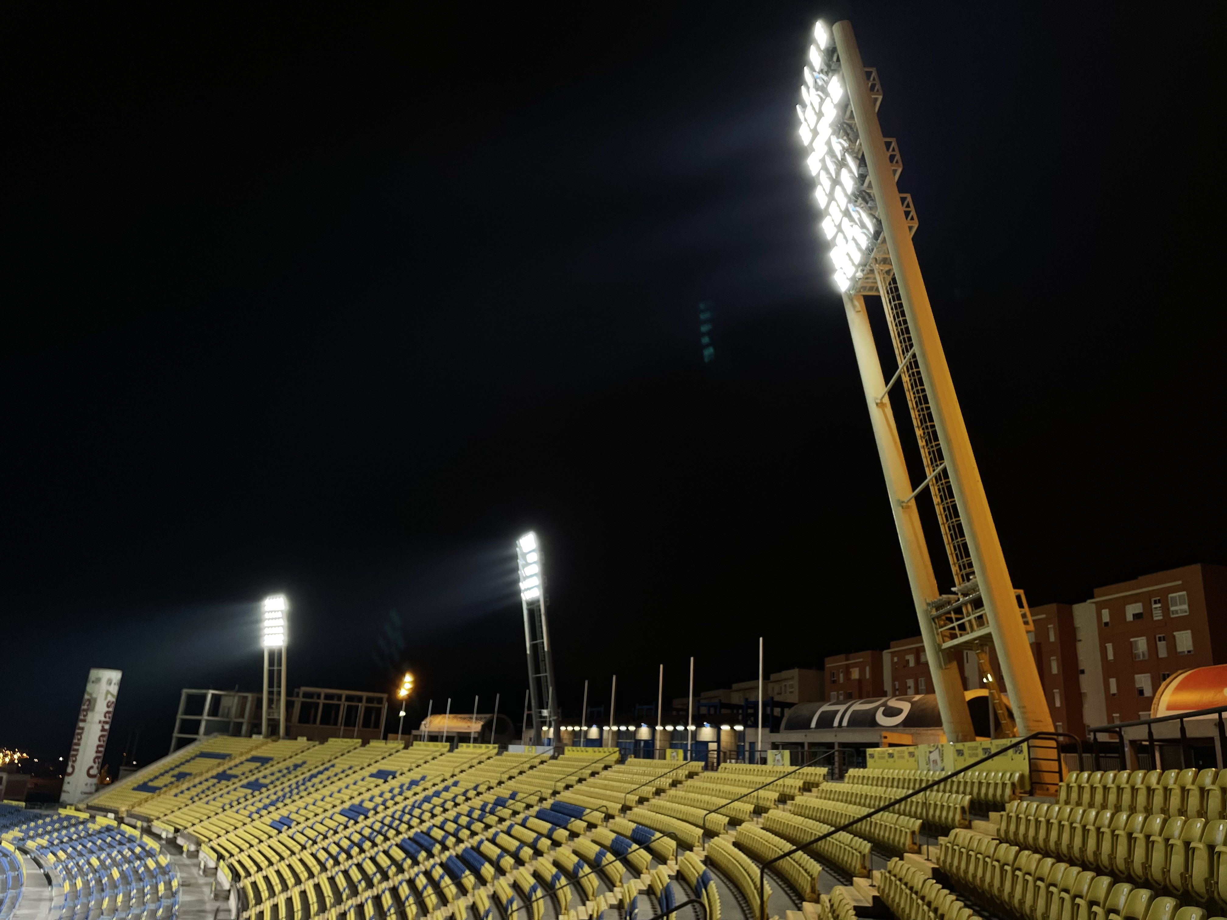 Nueva iluminación LED del Estadio de Gran Canaria 