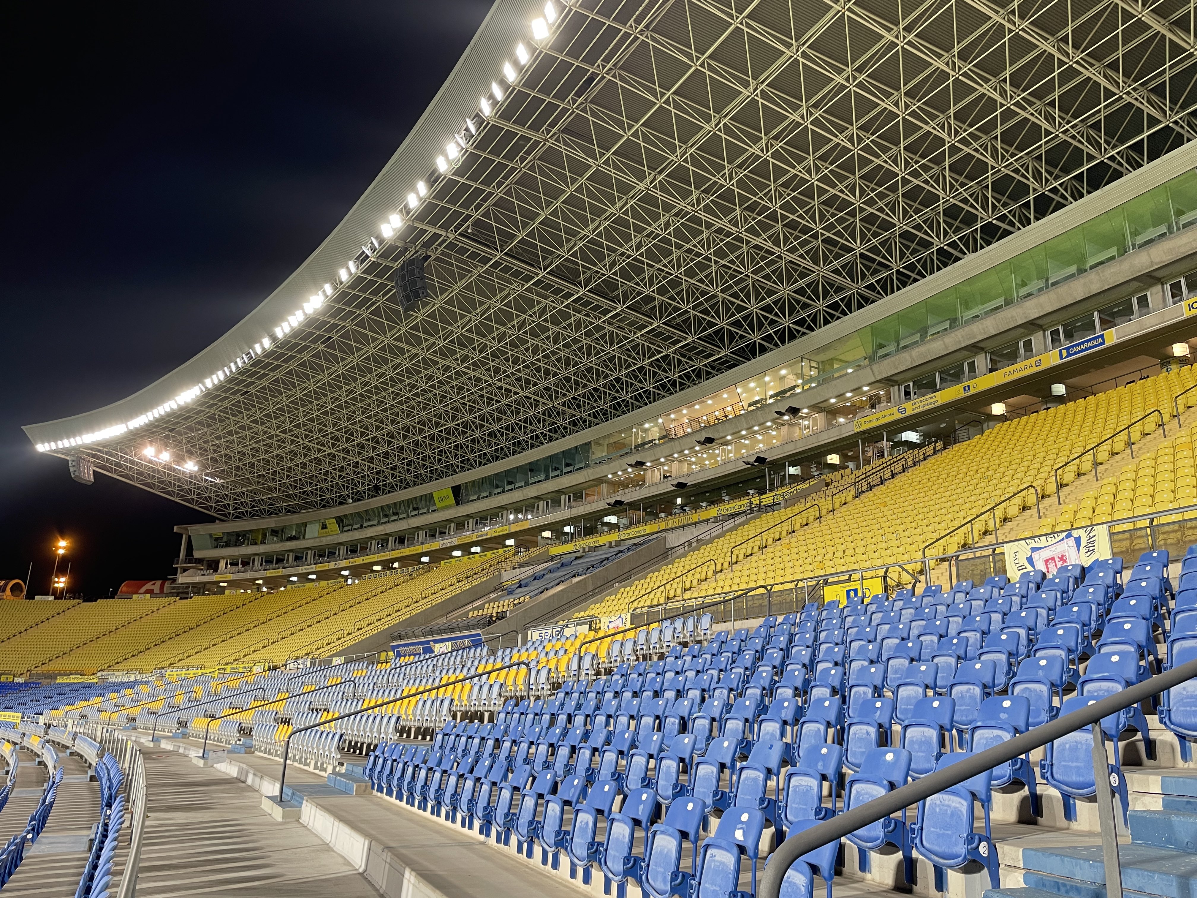 Nueva iluminación LED del Estadio de Gran Canaria 