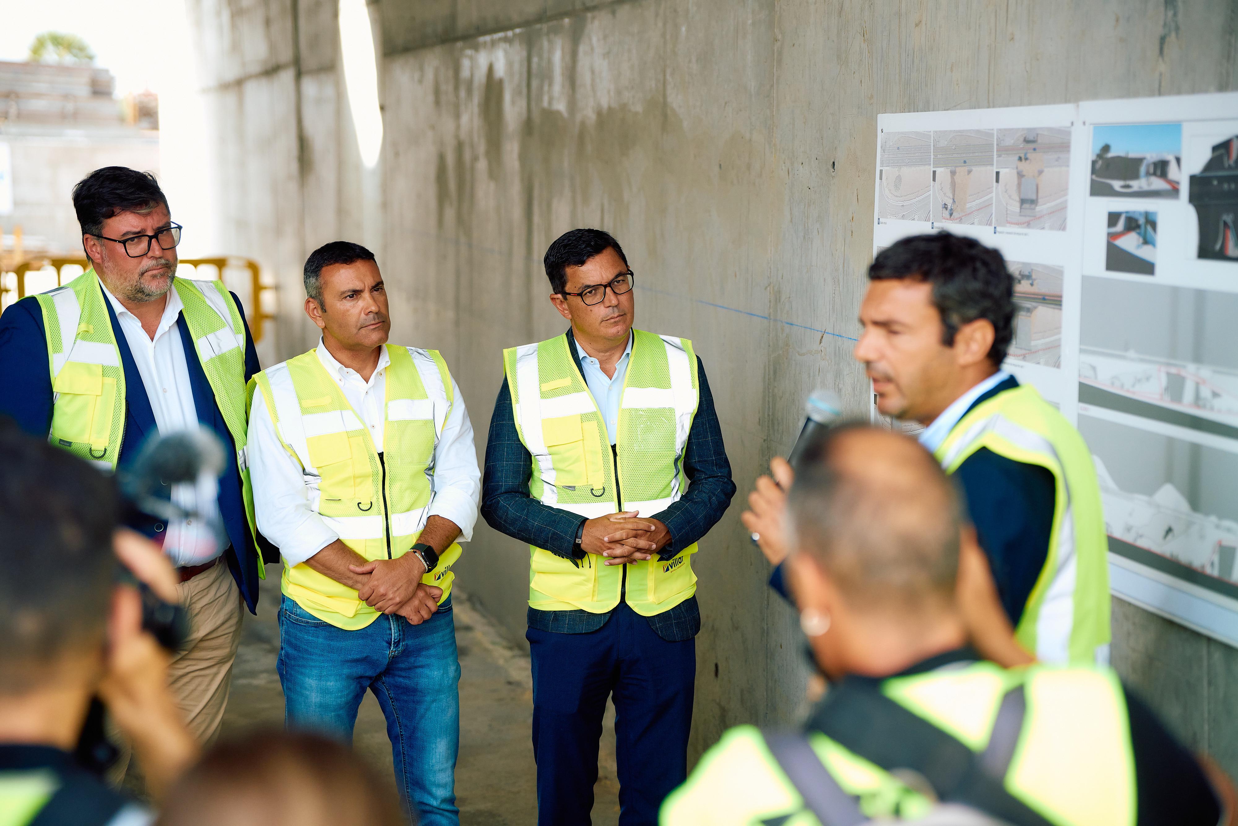 Visita a las obras del paso inferior de la LZ-2