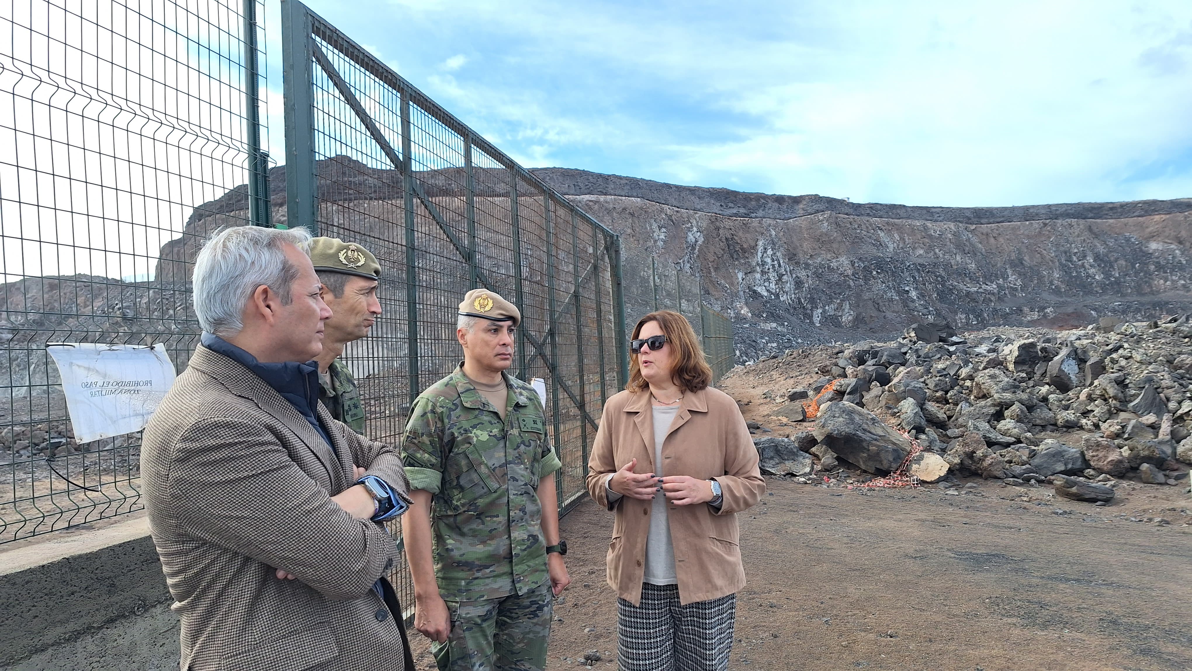 Beatriz Calzada en la Base Militar 