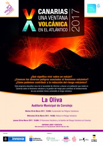 Cartel de las  jornadas sobre vulcanología